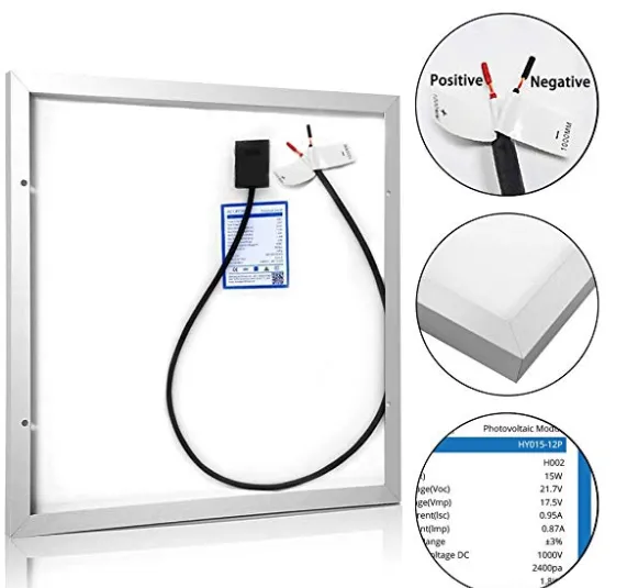 ACOPOWER Kit Panou Solar 15W 12V + Controller 5A