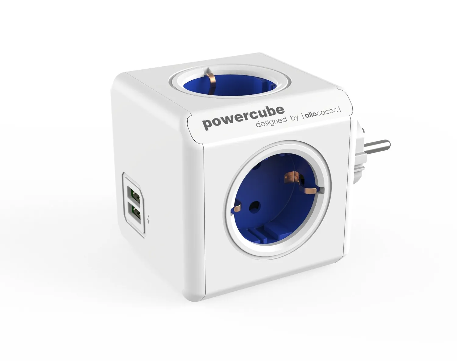 PowerCube Original Duo USB priza cub 4 prize gri