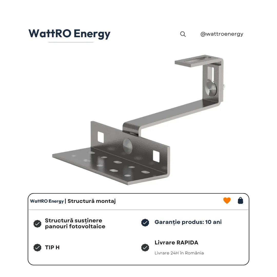 WattRO Energy Tip H carlig prindere tigla aluminiu