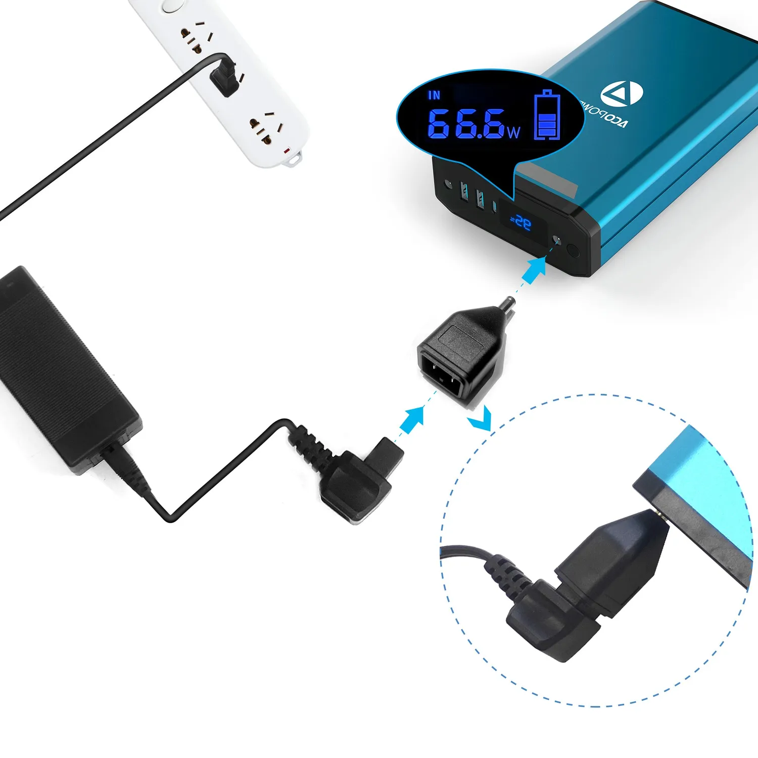 ACOPOWER X230 convertor baterie 193Wh frigider auto