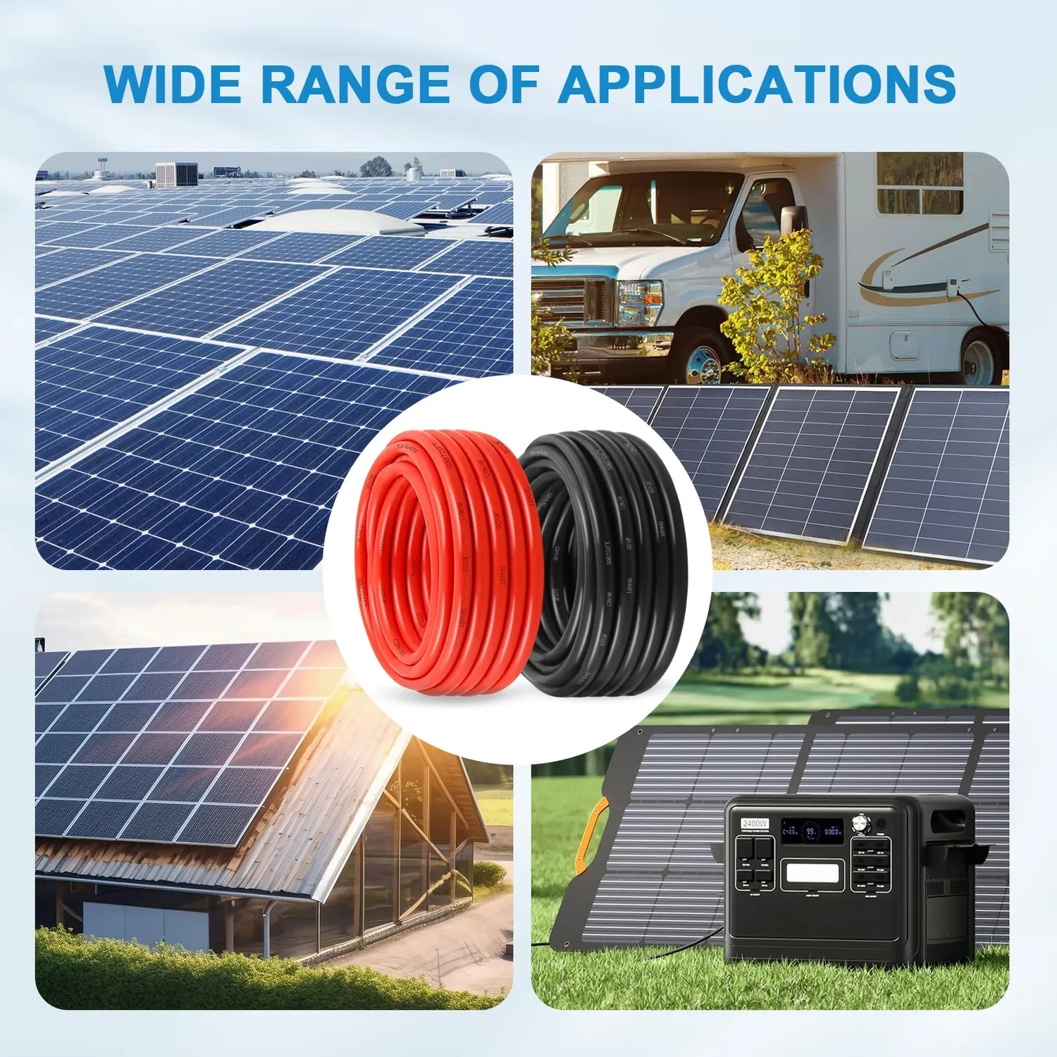 ACOPOWER cablu solar prelungitor 10AWG 3m 6mm²