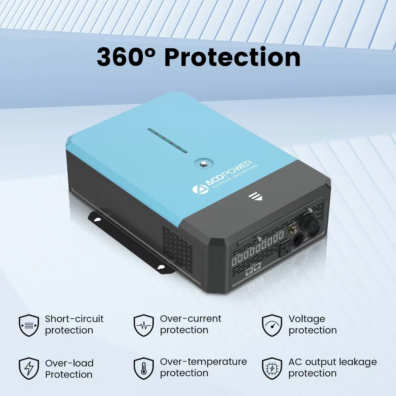ACOPOWER 3000W 12V invertor hibrid solar sinusoidal pur