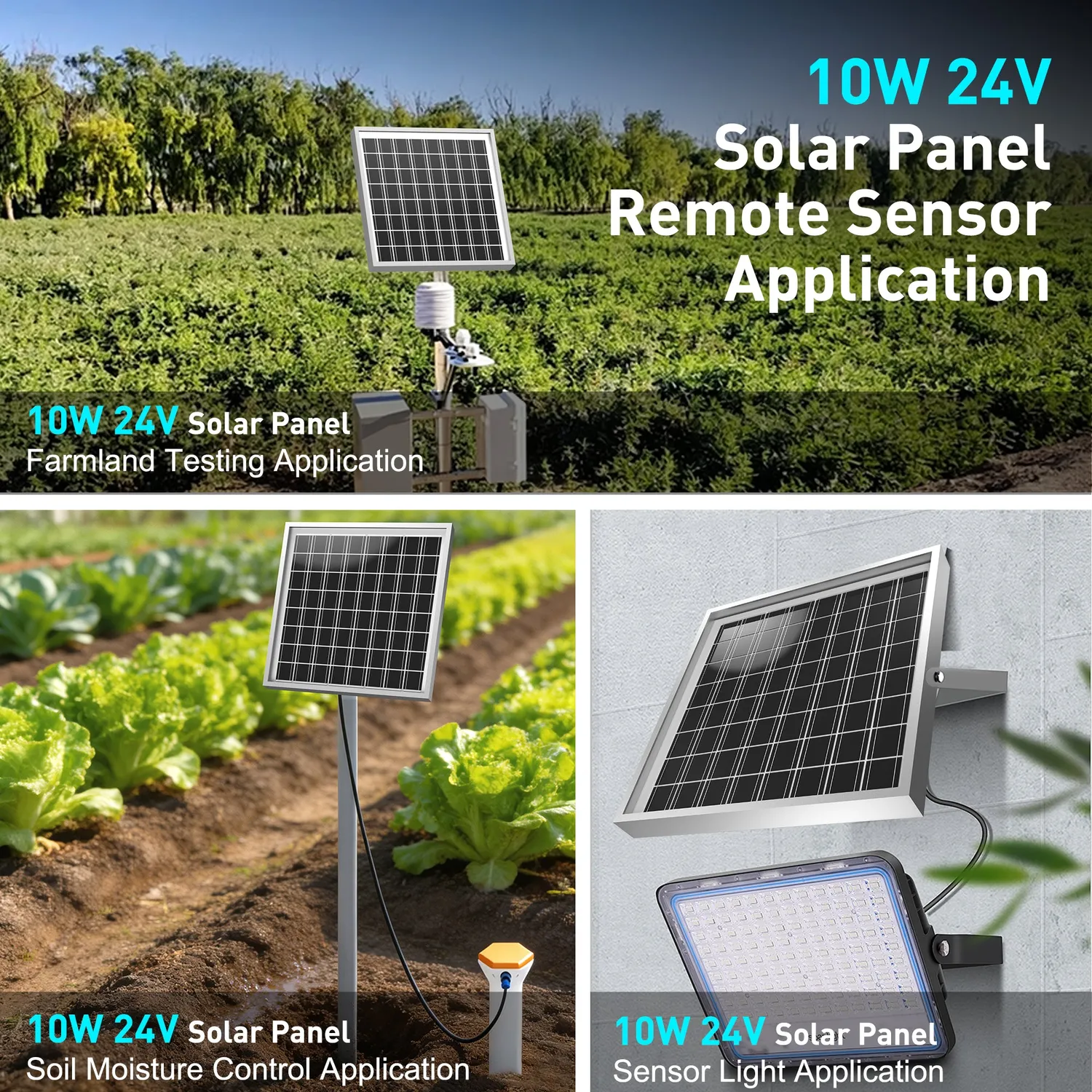ACOPOWER panou solar 10W 24V monocristalin IP67