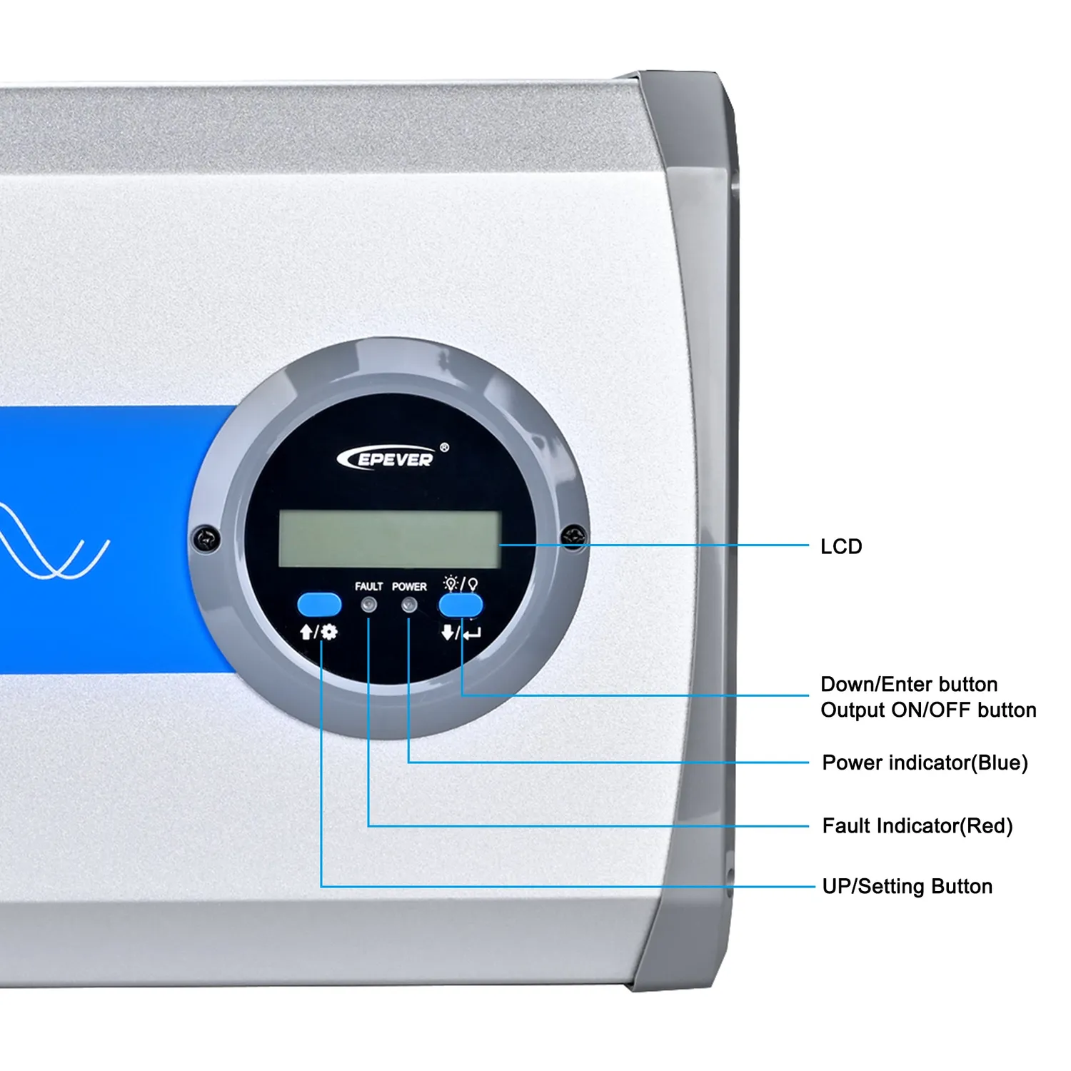 ACOPOWER invertor sinus pur 3000W 12V telecomanda LED
