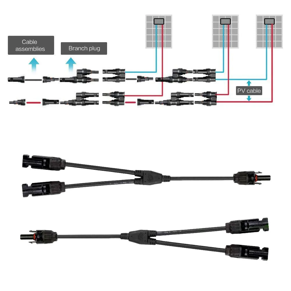 ACOPOWER conectori solar T/Y MC4 1000V set 2 buc