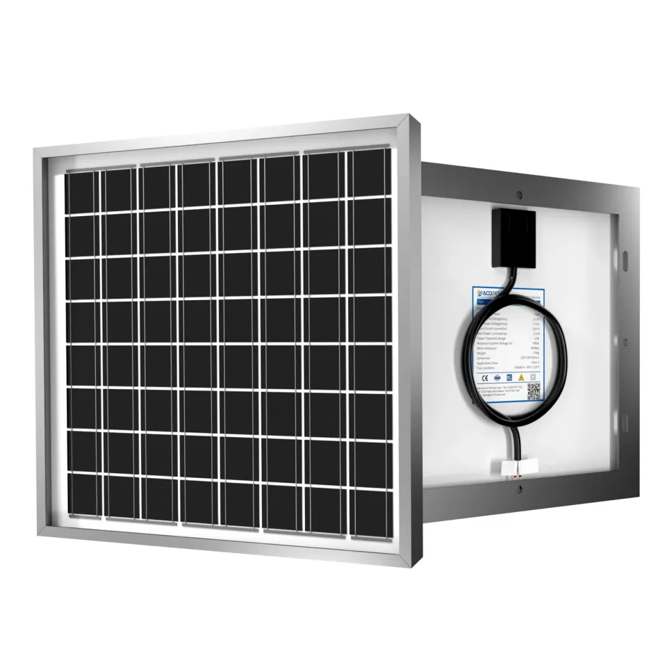 ACOPOWER panou solar 10W 24V monocristalin IP67