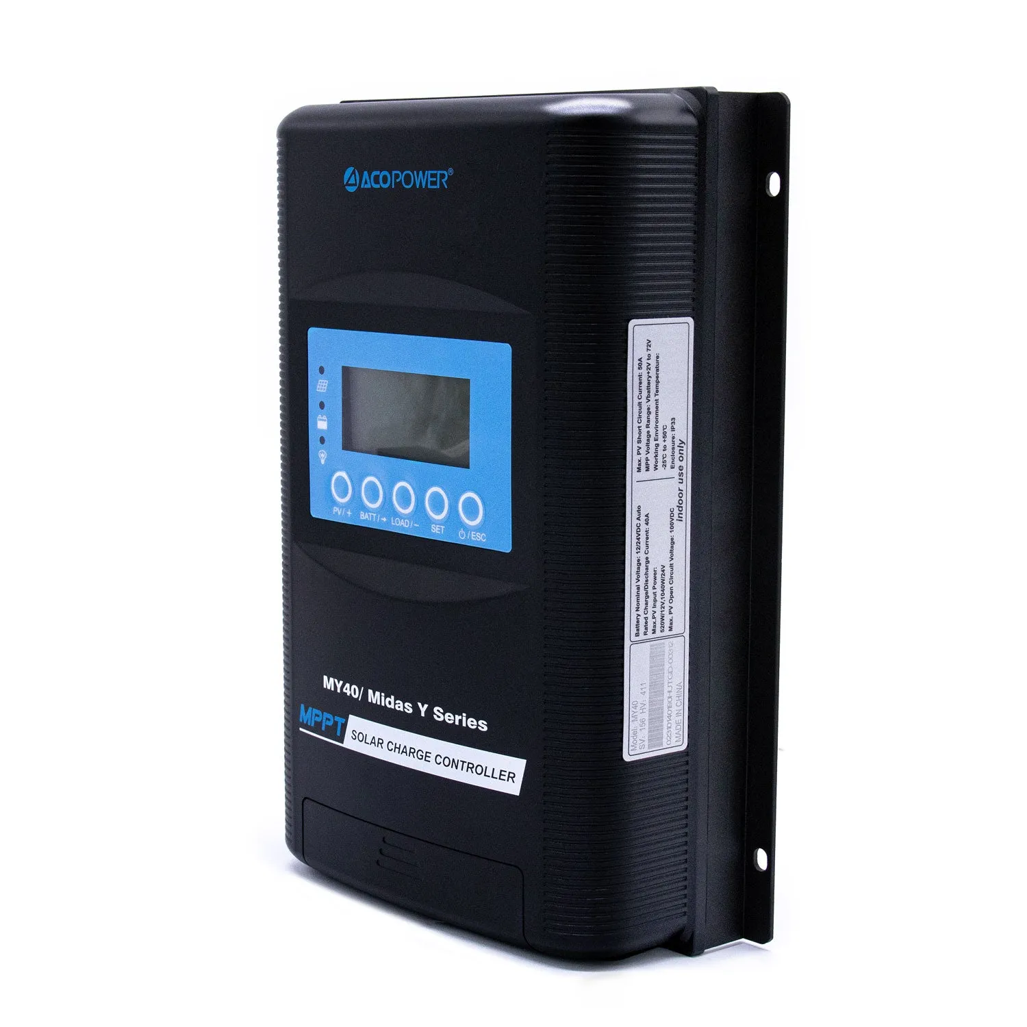 ACOPOWER Midas 40A controler solar MPPT 12V/24V LiFePO4