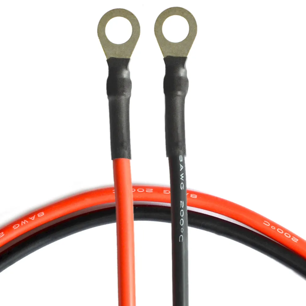 ACOPOWER cablu baterie 8AWG 8ft inel - fir liber 2,4m