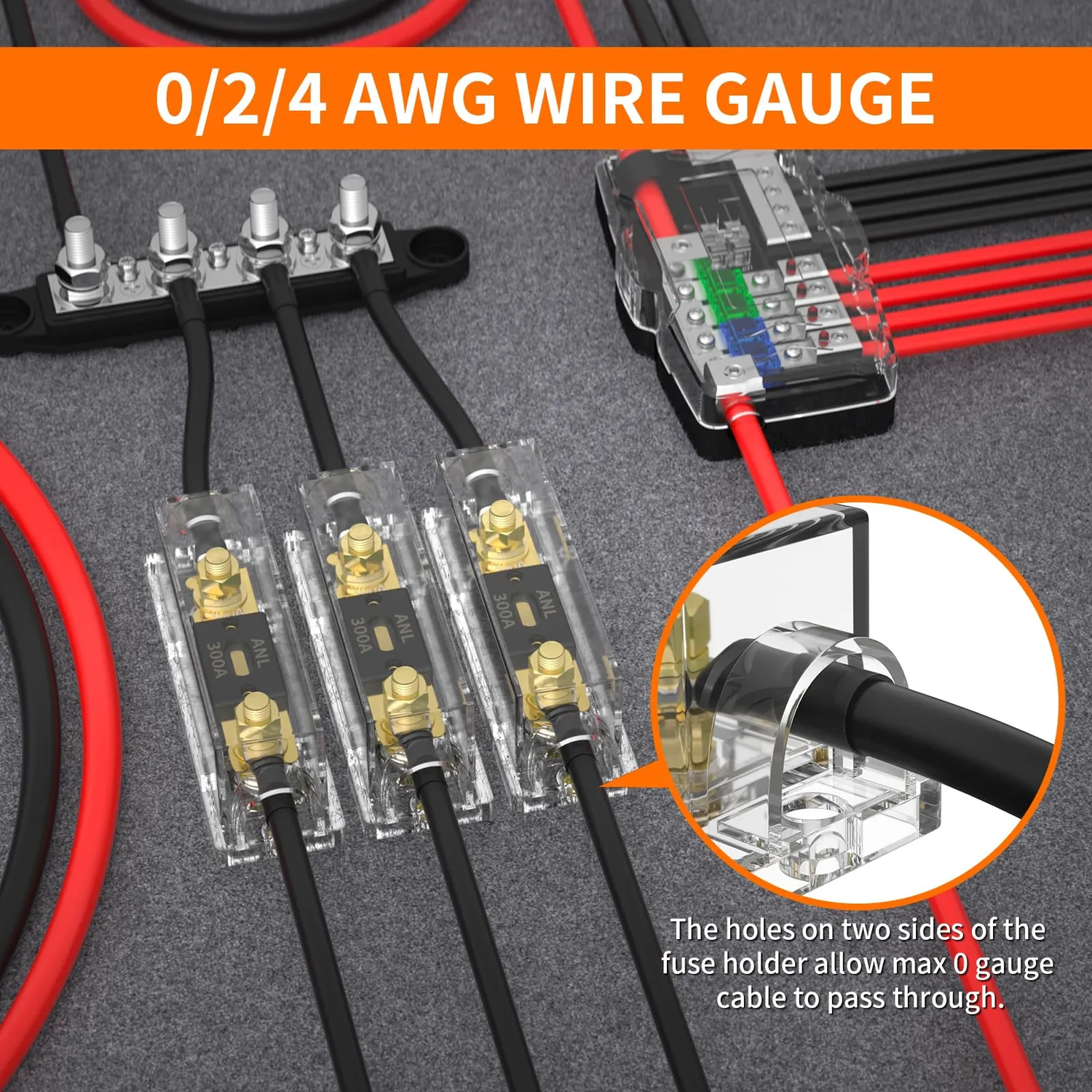ACOPOWER suport siguranta ANL 300A protectie invertor