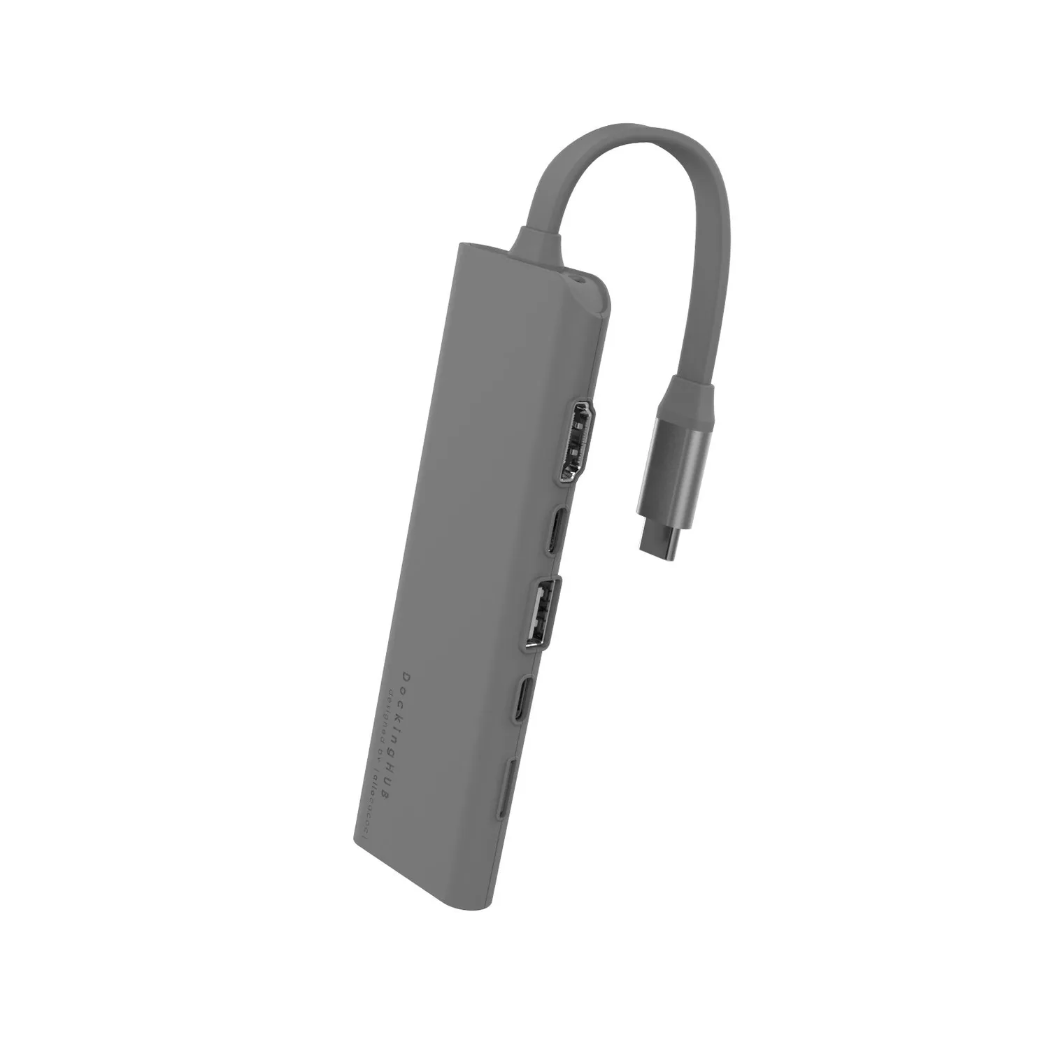 PowerCube DockingHUB hub USB-C gri HDMI 4K