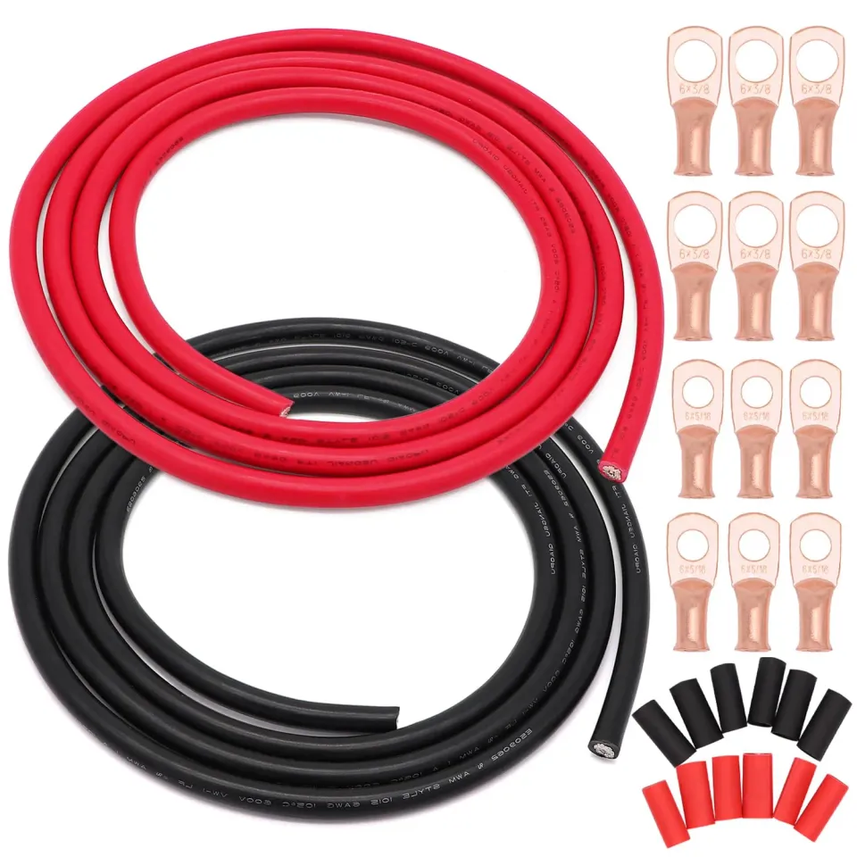 ACOPOWER Cablu Baterie 6AWG 2x2m Cupru Cositorit