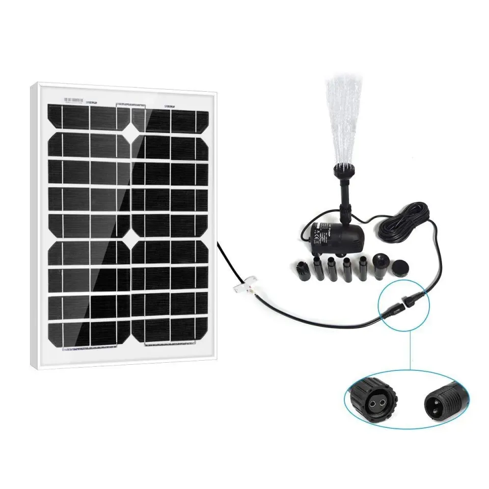 ACOPOWER kit pompă apă solară 20W 410GPH submersibilă
