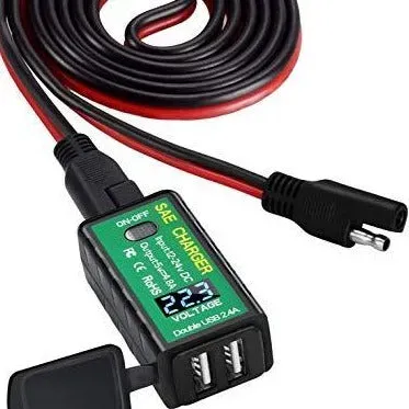 ACOPOWER adaptor USB solar 4.8A 5V voltmetru
