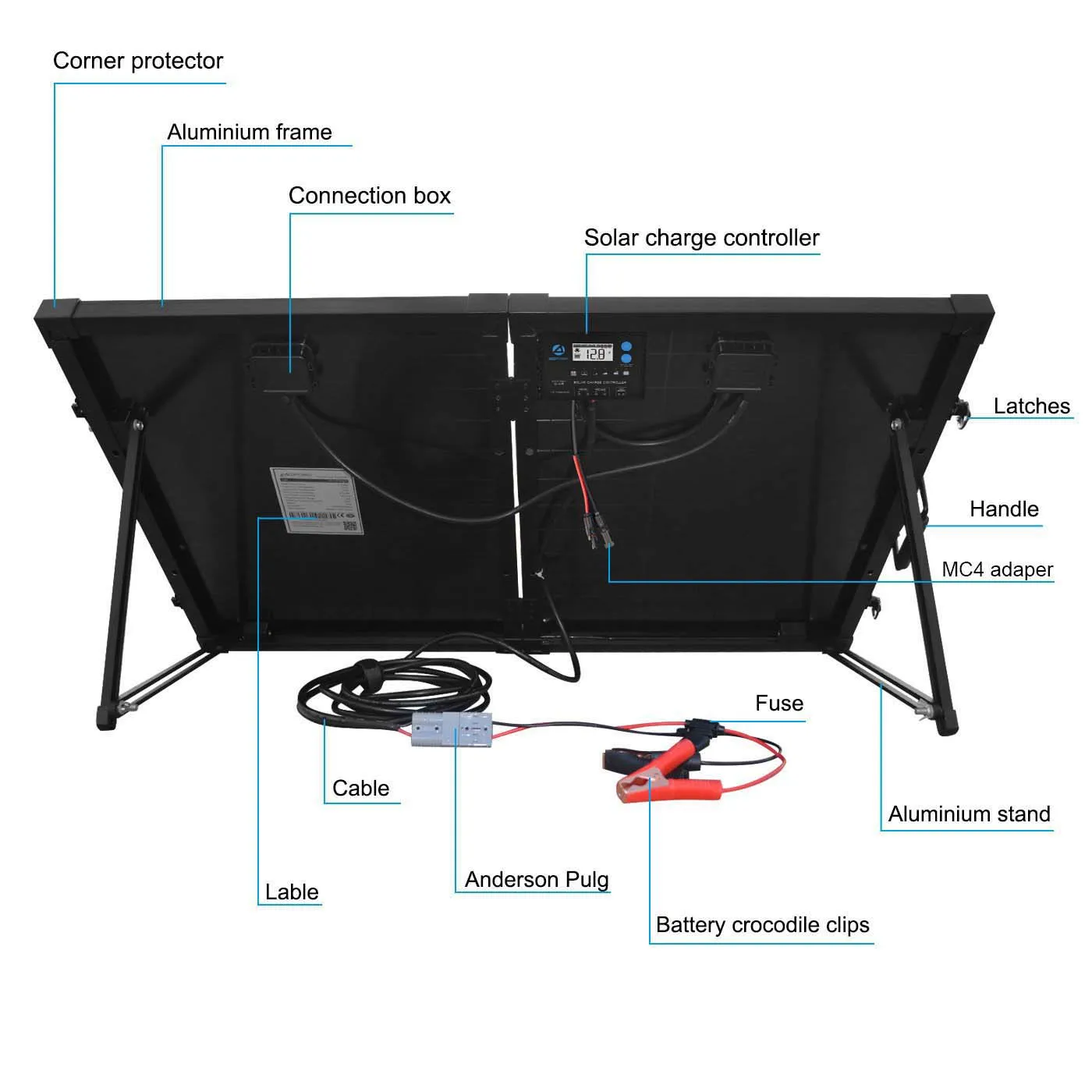 ACOPOWER ProteusX 100W 12V kit panou solar pliabil