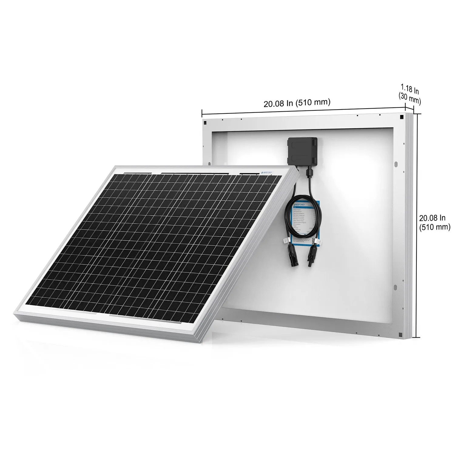 ACOPOWER kit solar 50W 12V cu regulator 10A PWM
