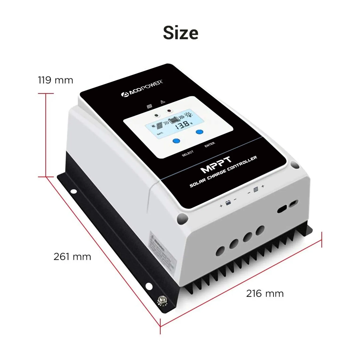 ACOPOWER controler solar MPPT 50A 12-48V eficienta mare
