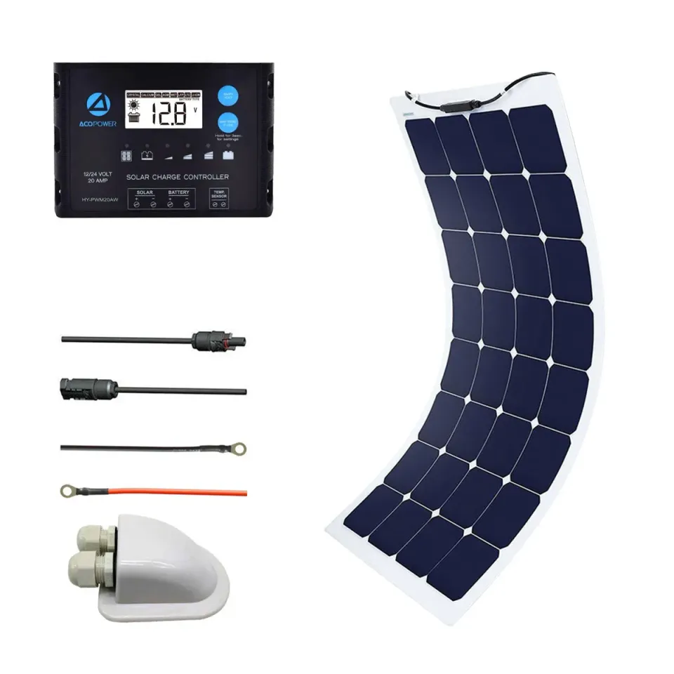 ACOPOWER kit solar flexibil 110W cu controller PWM 20A