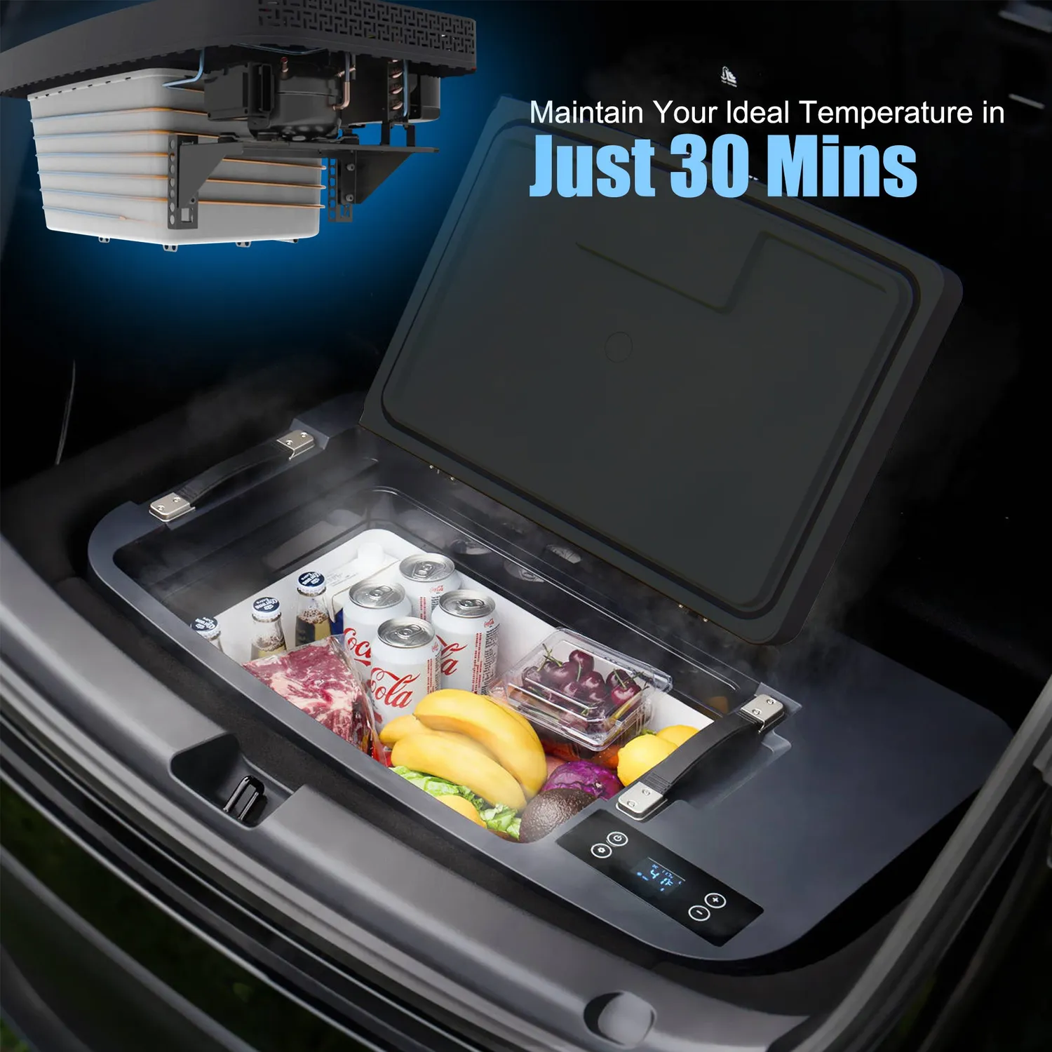 ACOPOWER TesFridge Model Y frigider auto 35Qt Control App