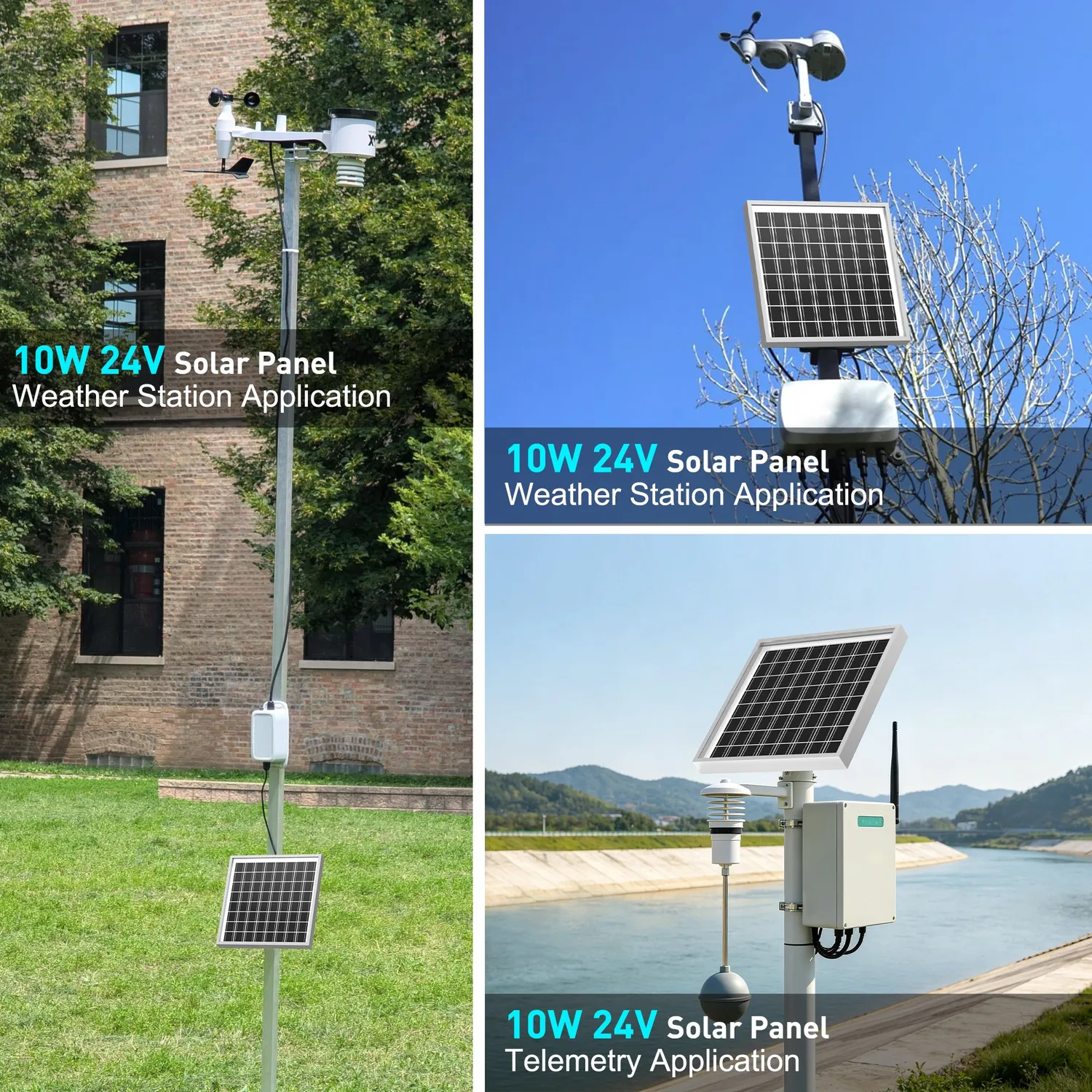 ACOPOWER panou solar 10W 24V monocristalin IP67
