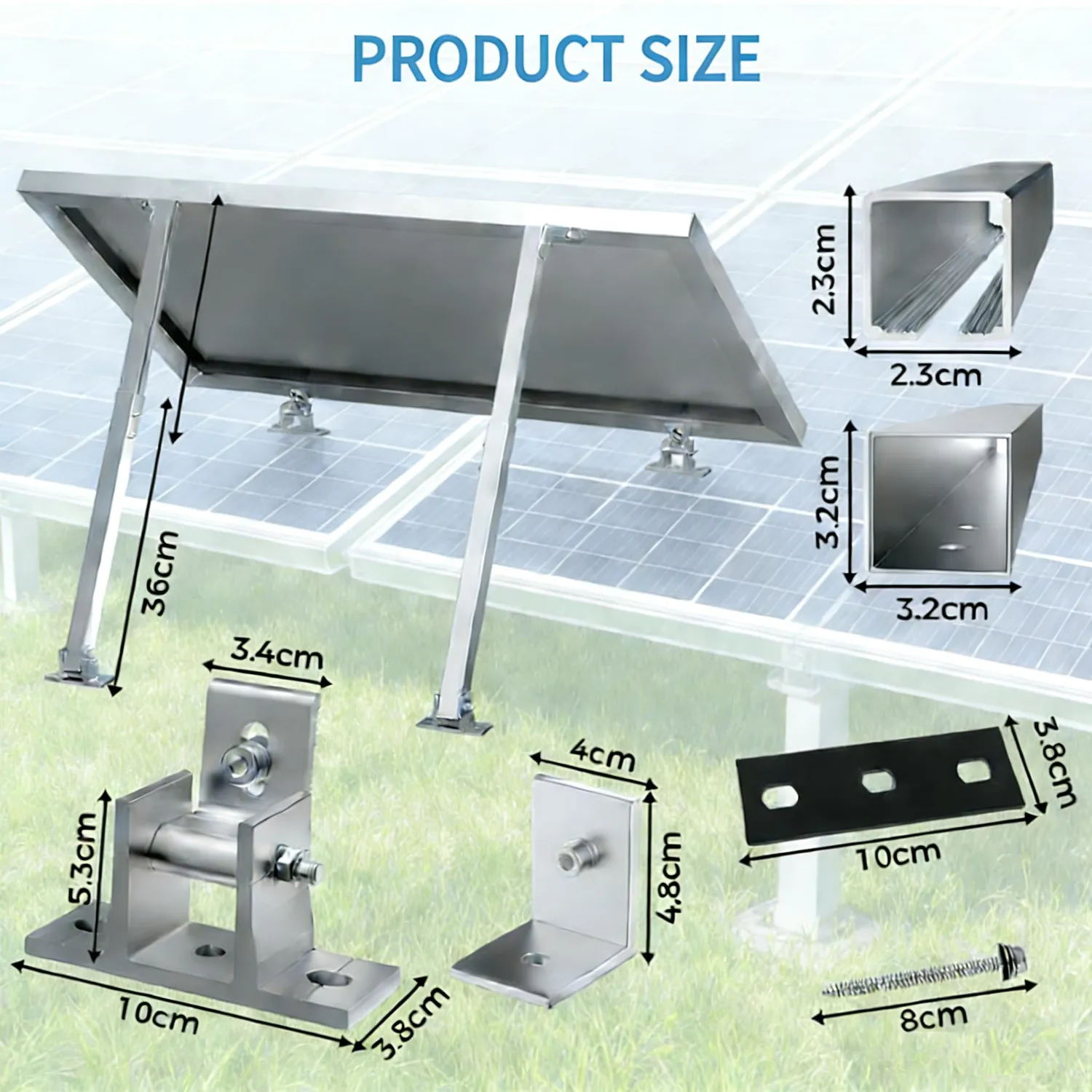 ACOPOWER suport reglabil panouri solare 50-400W aluminiu