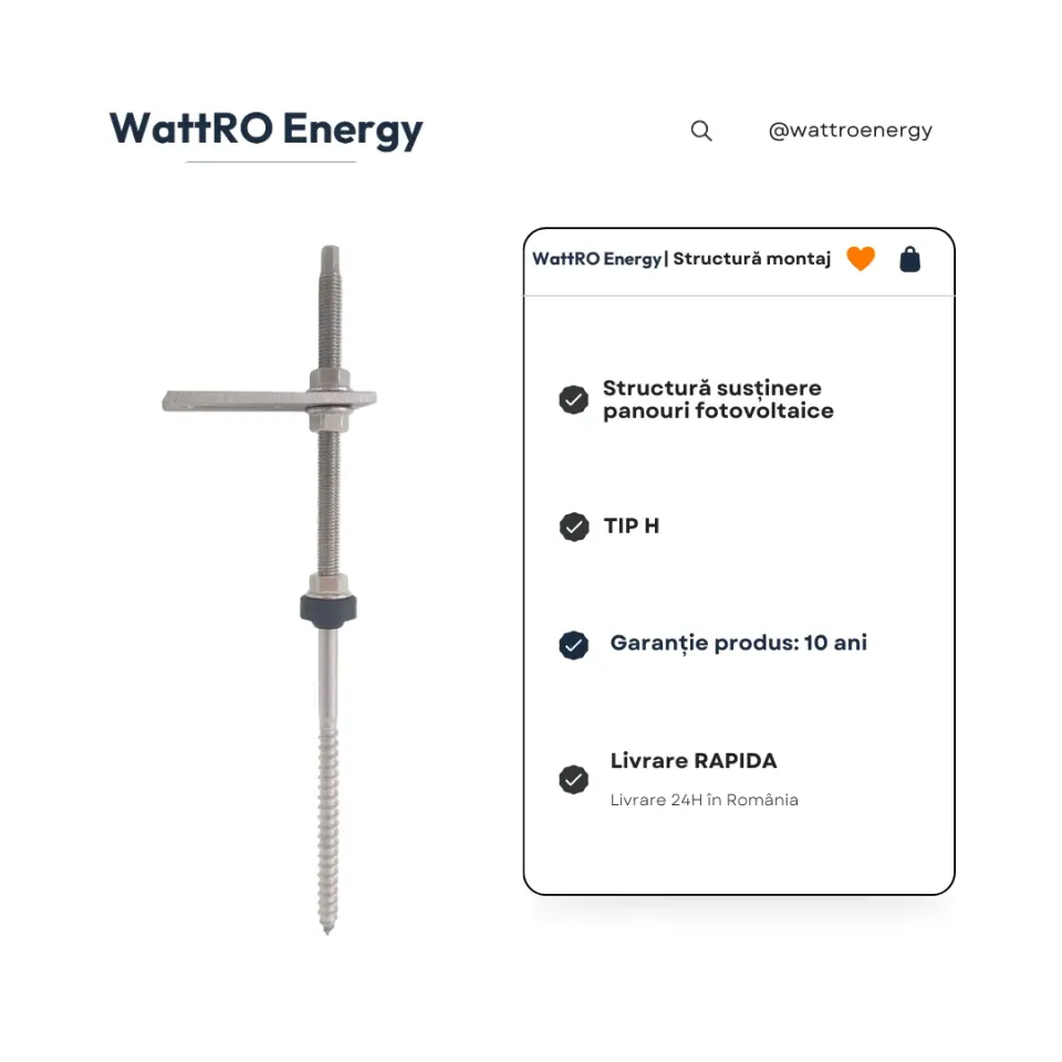 WattRO Energy Tip H ancoră tablă M10x250 mm