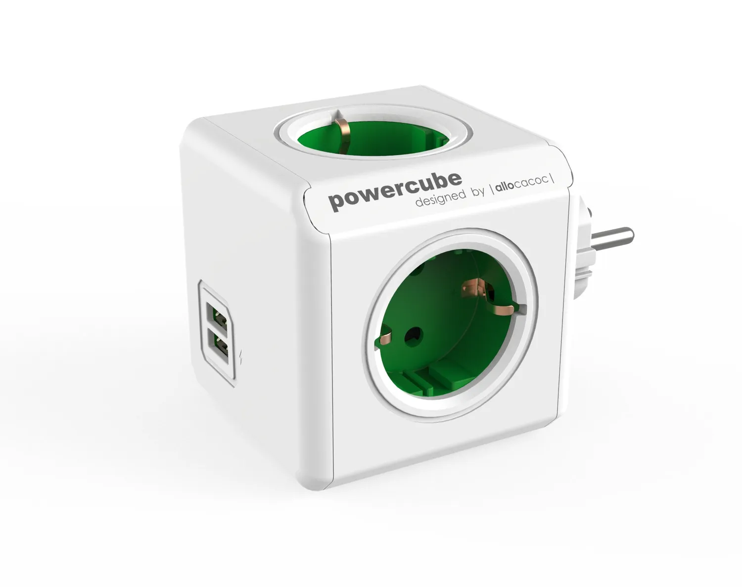 PowerCube Original Duo USB priza cub 4 prize gri