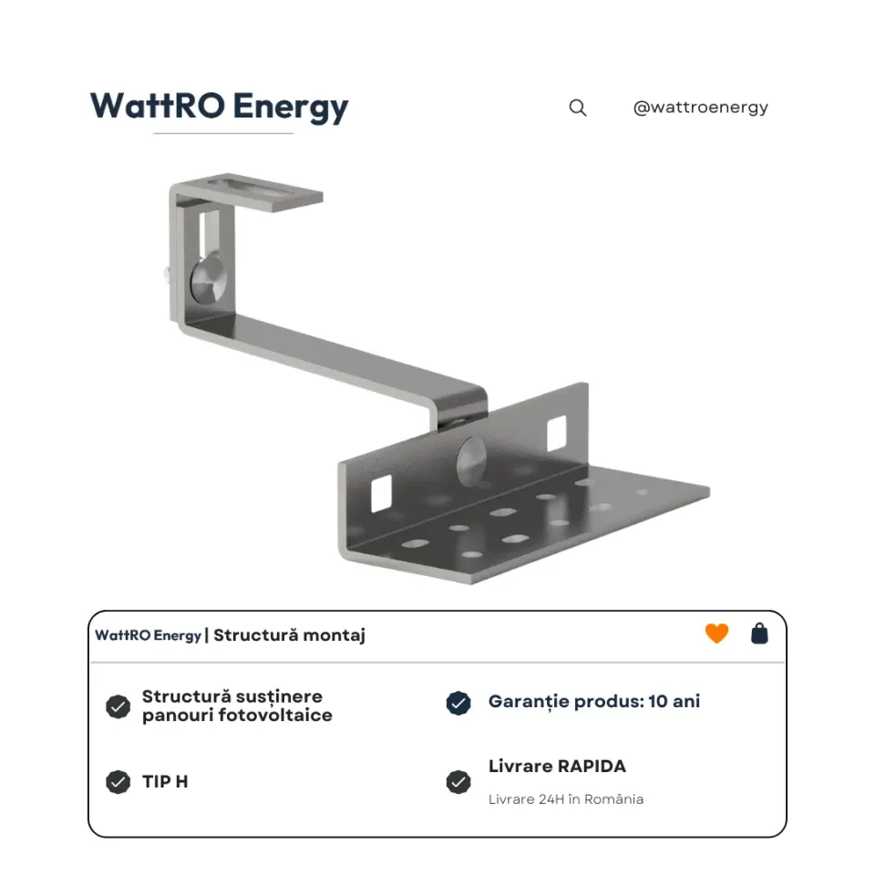 WattRO Energy Tip H carlig prindere tigla aluminiu