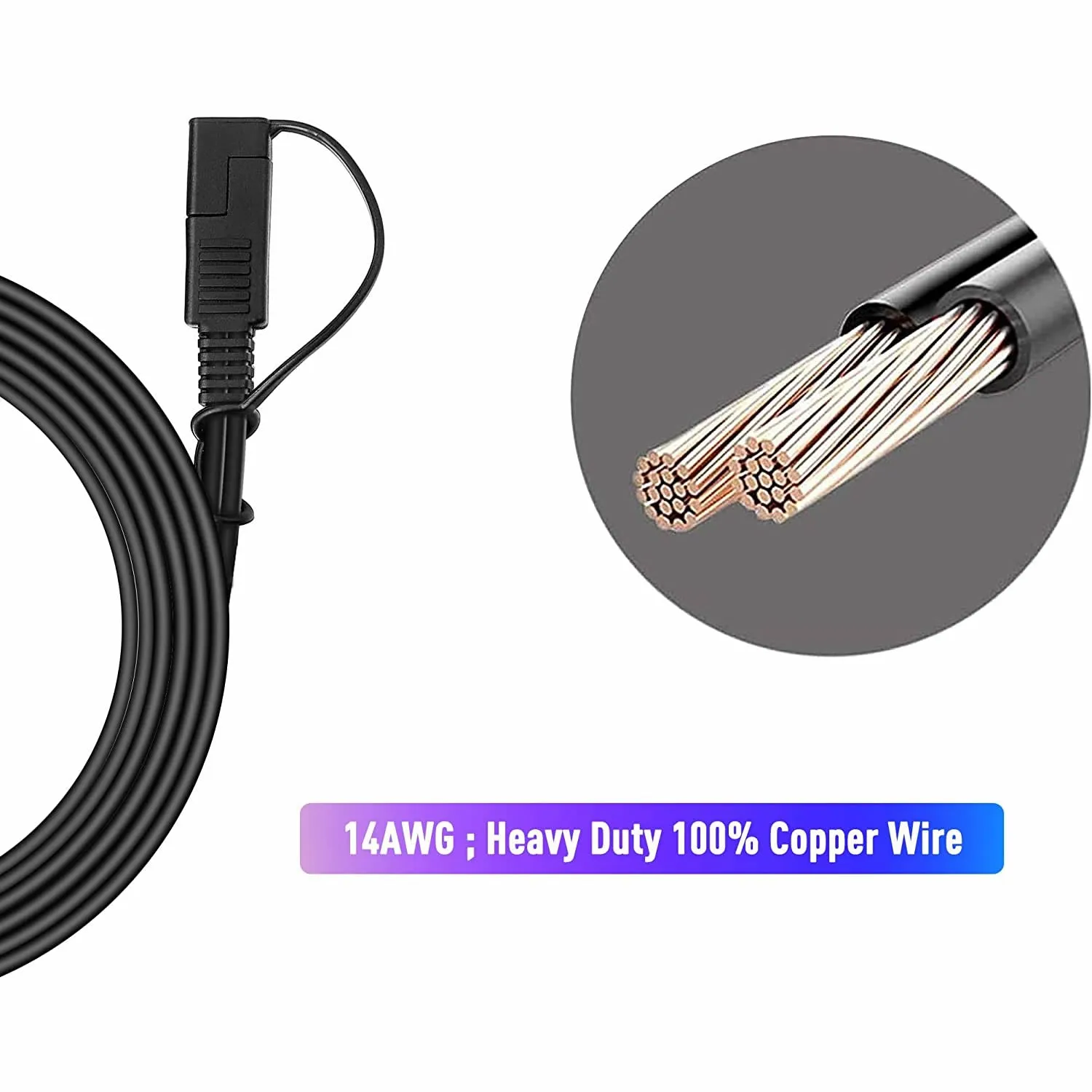 ACOPOWER SAE cablu prelungitor 14AWG 20ft 6m solar