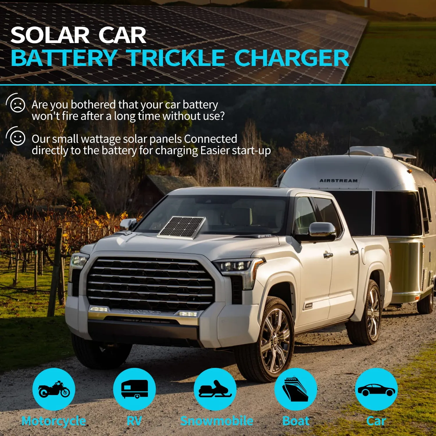 ACOPOWER panou solar 50W 12V monocristalin rigid IP65