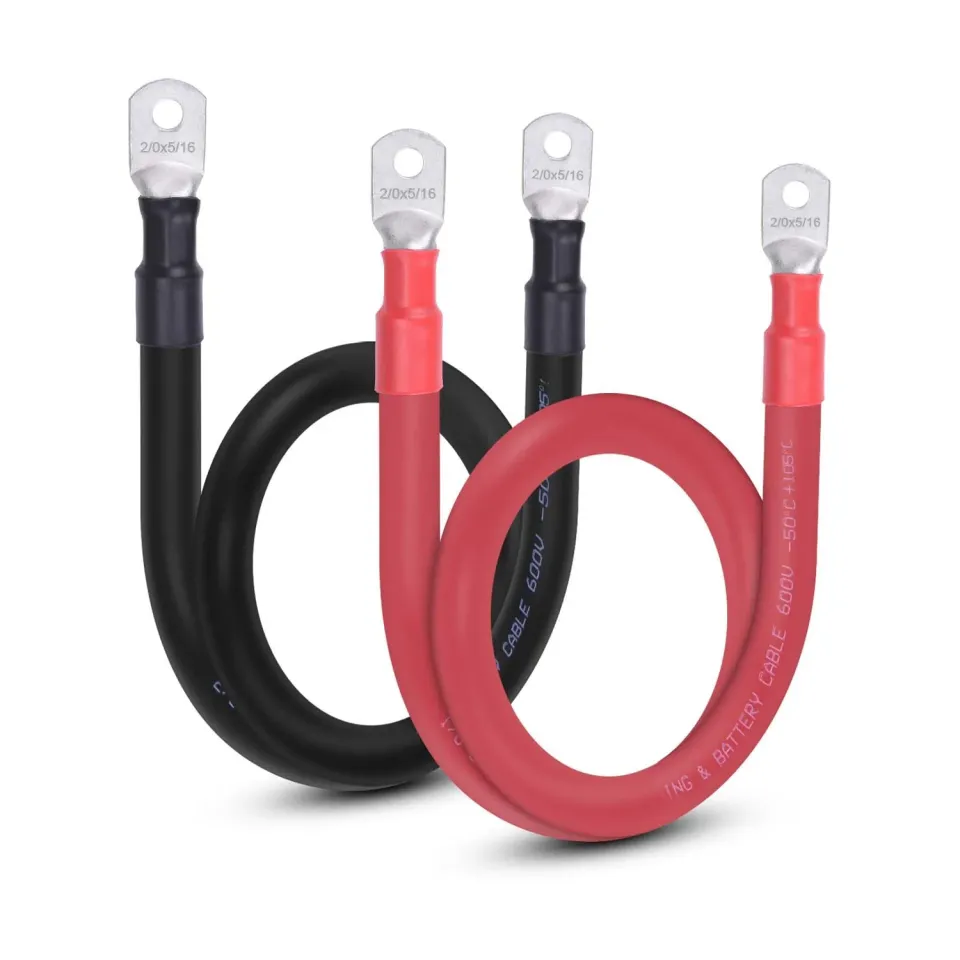ACOPOWER cablu baterie 2/0 AWG papuci 5/16" flexibil