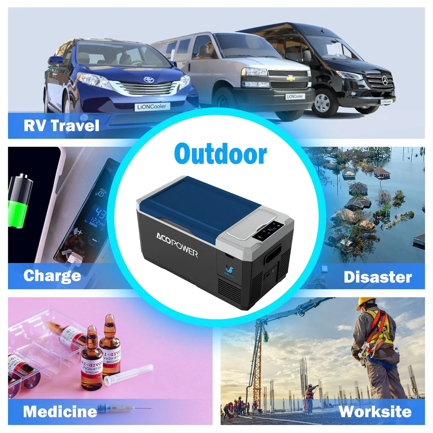 LiONCooler Mini frigider auto 19Q cu baterie solar