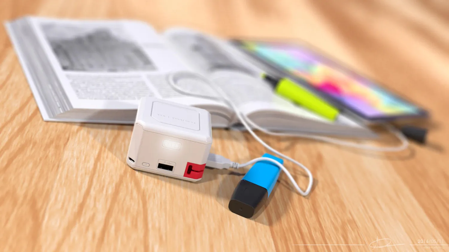 PowerCube PowerUSB hub USB statie incarcare 4 porturi