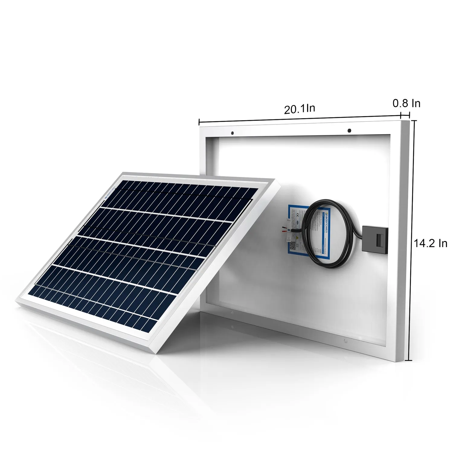 ACOPOWER Panou solar policristalin 15W 12V varianta 15W