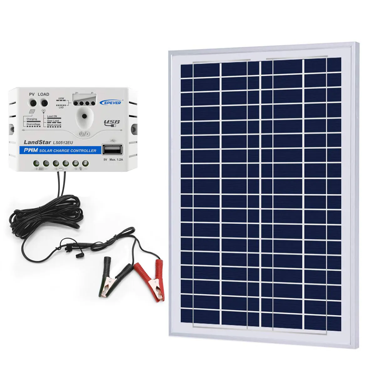ACOPOWER 25W 12V kit panou solar policristalin