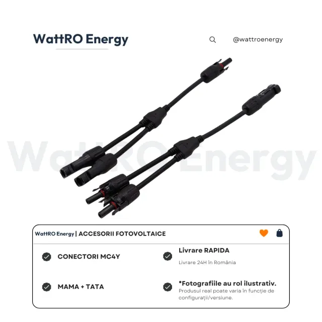 WattRO Energy MC4Y conectori Y panouri IP67