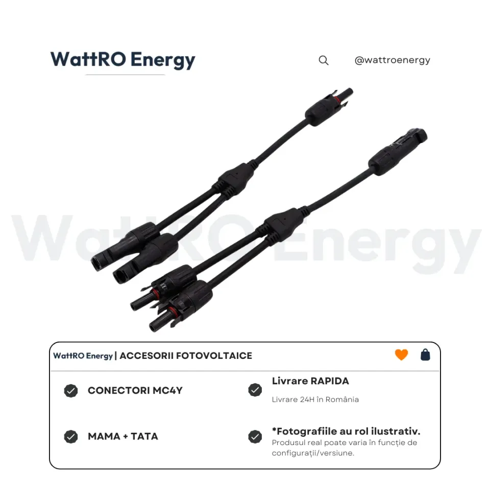 WattRO Energy MC4Y conectori Y panouri IP67