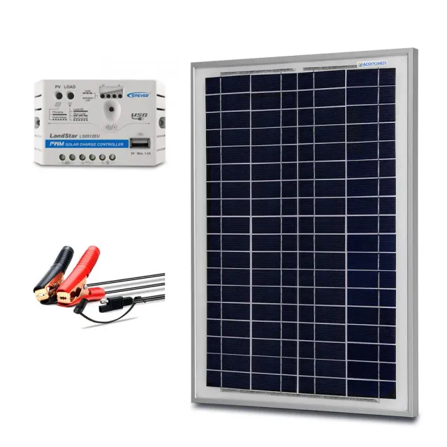 ACOPOWER 25W 12V kit panou solar policristalin