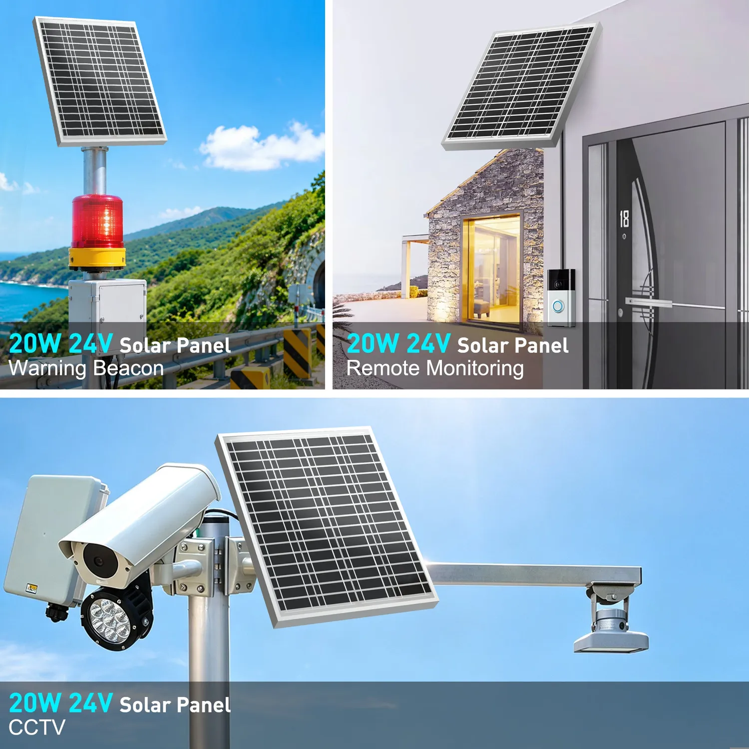 ACOPOWER HY020-24M Panou Solar 20W 24V Monocristalin