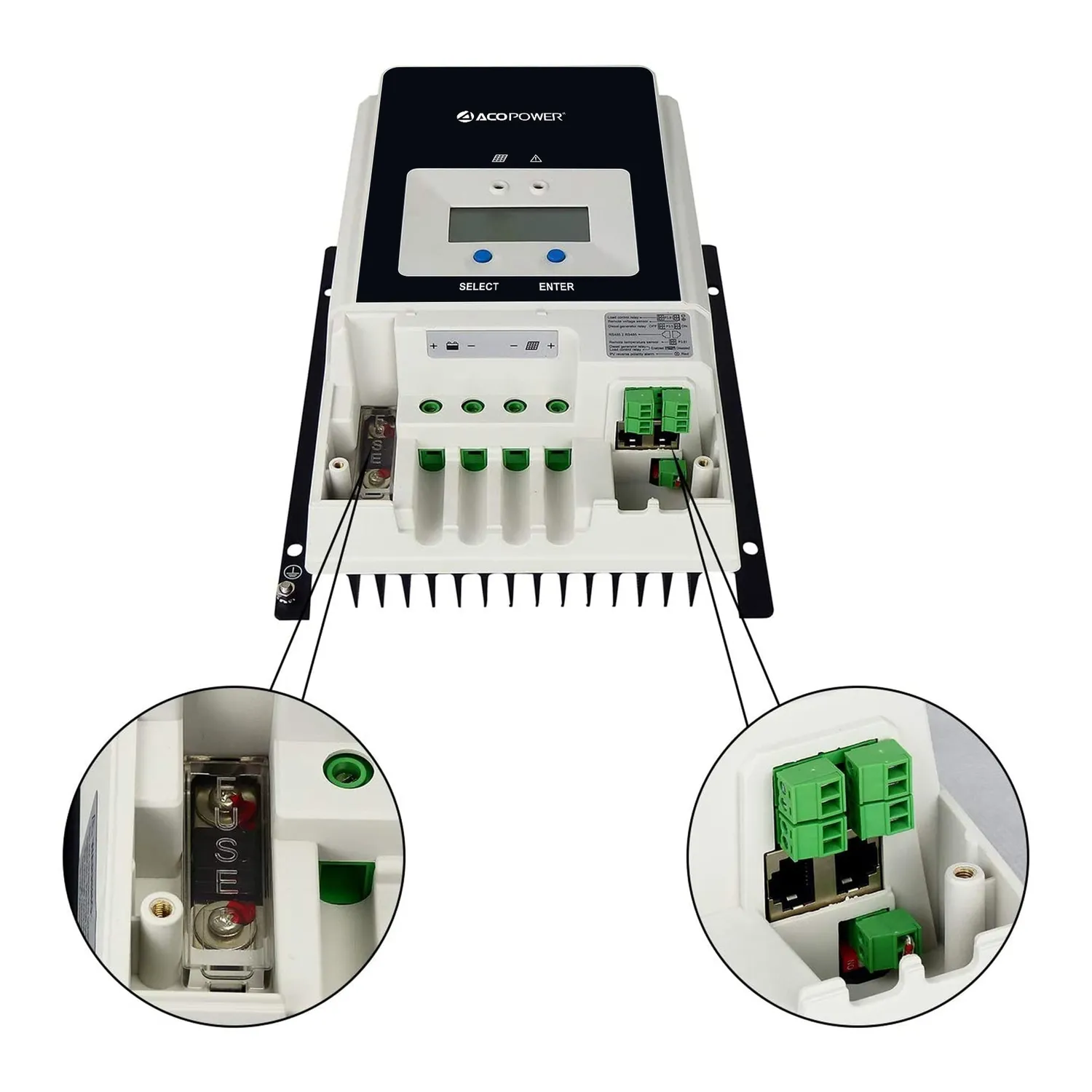 ACOPOWER controler solar MPPT 50A 12-48V eficienta mare
