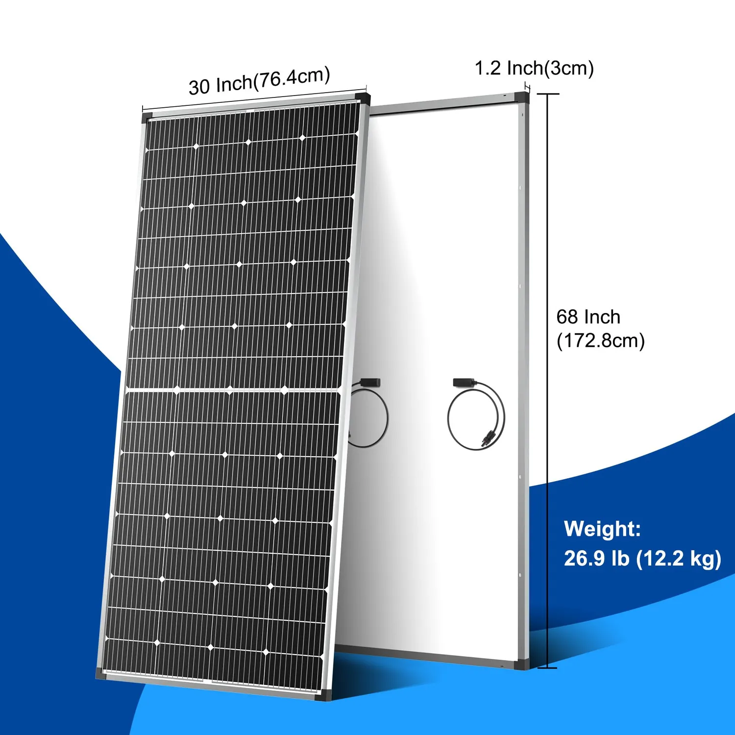 ACOPOWER Panou Solar 250W Mono pentru RV și Barcă