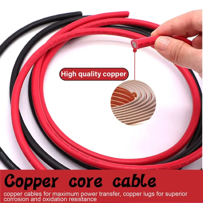 ACOPOWER Cablu Baterie 6AWG 2x2m Cupru Cositorit