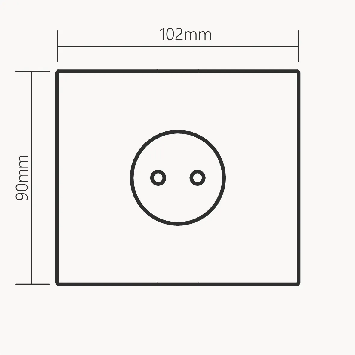 ARCswitch Vectis Square priză simplă ramă magnetică
