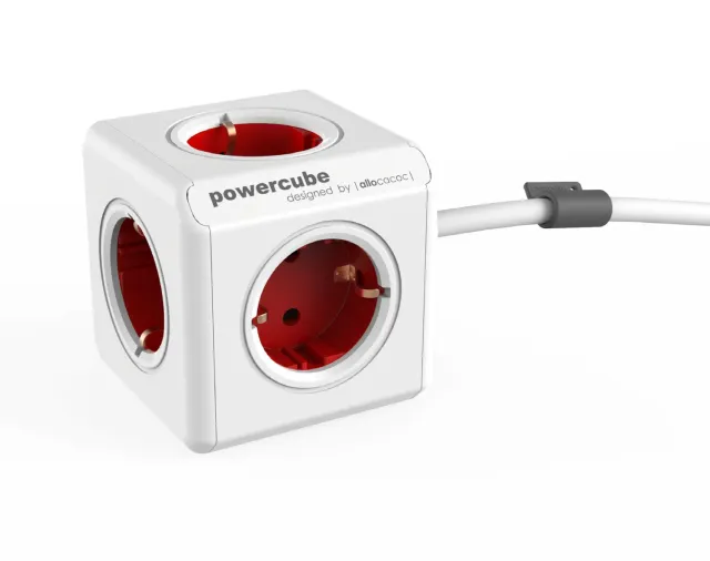 PowerCube Extended 1307/DEEXPC prelungitor 5 prize rosu 3m