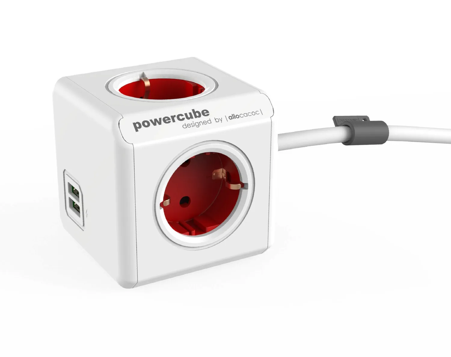 PowerCube Extended Duo USB prelungitor albastru 4 prize 1,5m