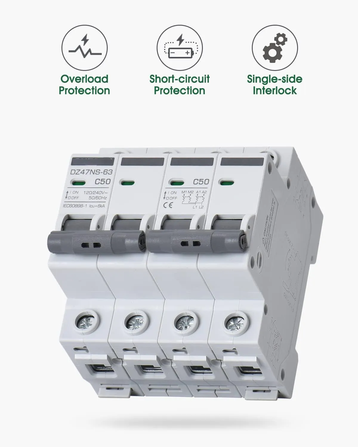 ACOPOWER 50A comutator manual transfer AC