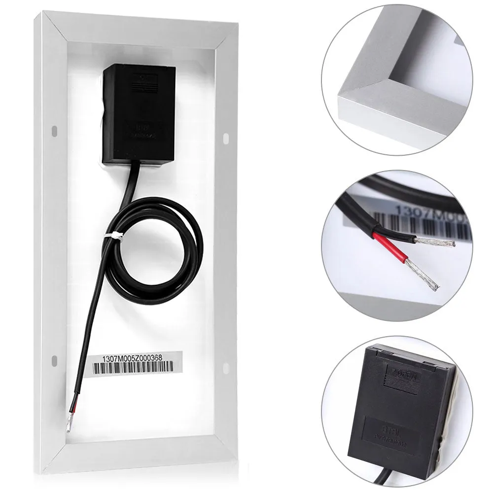 ACOPOWER Panou Solar Monocristalin 5W 12V Menținere Baterie