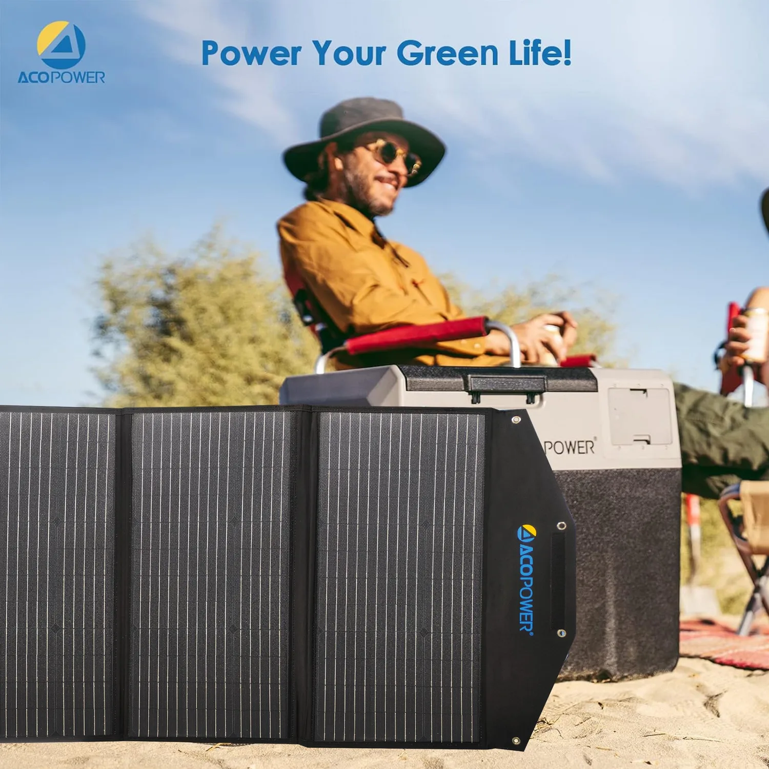 ACOPOWER 90W kit panou solar pliabil valiză fără regulator