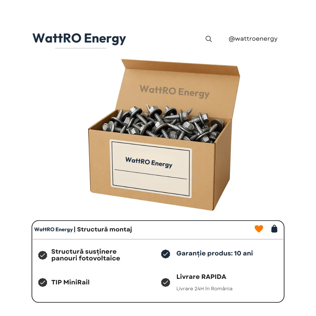 WattRO Energy Minirail Tip H șurub autoforant 6x25