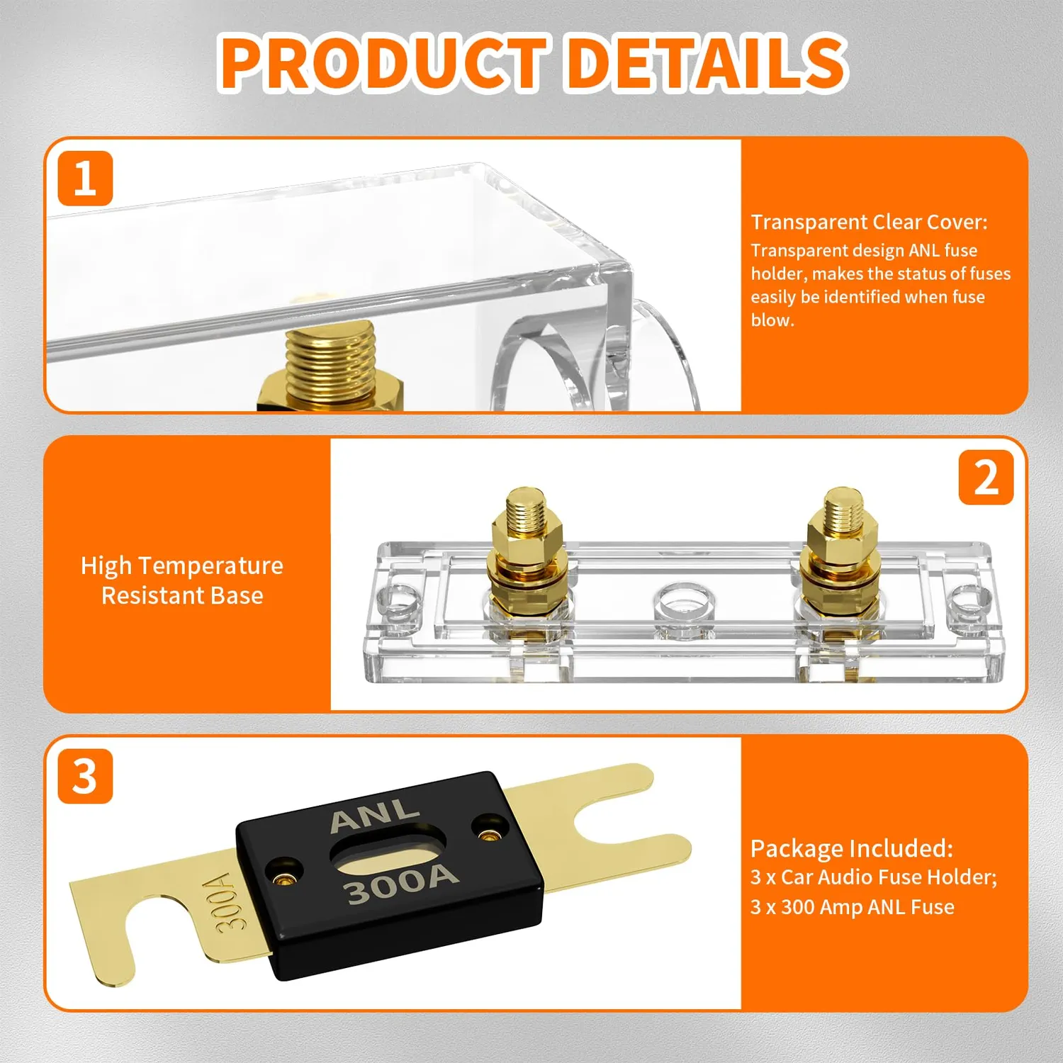 ACOPOWER suport siguranta ANL 300A protectie invertor